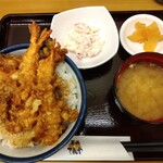 天丼てんや - たれづけ海老づくし天丼と冬小鉢