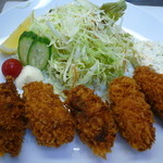 やまと - カキフライ定食（期間限定）1,280円　大粒です。