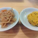博多天ぷら専門店 おひるごはん - 小鉢（切り干し大根）とかぼちゃ