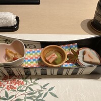 北新地 鮨 天ぷら いわい - 先付け3種