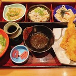 Honke Sanukiya - 天ぷらうどん御膳、ミニネギトロ丼