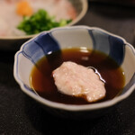 小笹寿し - カワハギ肝ポン酢