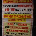 麺や而今 - 駐車場案内です