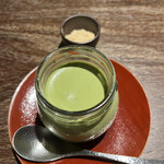 割烹 隆 - 隆おまかせコース２４２００円。抹茶プリン。定番ですね。