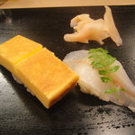 吉野鮓 - キスと卵握り