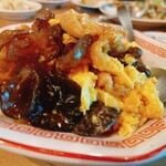 中国料理 もみぢ - 豚肉と玉子キクラゲの炒め物