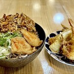 串の幸 - 天ぷら冷やしたぬきそば 