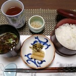 日光　千姫物語 - お食事…じゃこ山椒御飯・香の物・赤だし♪