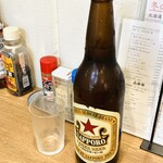 ほていちゃん - 赤星瓶ビール。