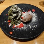 コウシキャンプ - 抹茶モンブランとお酒の効いたチョコアイス