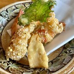 蕎麦屋 きみなみ - 蕎麦の実の天ぷら
