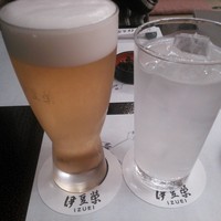 鰻割烹 伊豆栄 本店 - ビールとレモンサワー