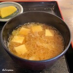 そば処末廣 - 煮干出汁の豆腐の味噌汁