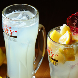 All-you-can-drink is a great deal♪ We are proud of our grated fresh lemon sour.