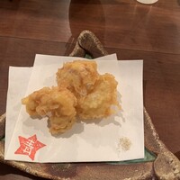 自家製粉石臼挽きうどん 青空blue 本店 - 鶏天がランチでセットに、サクッと中はしっとり