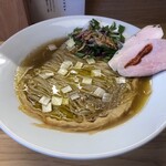 めん処 きよ洲 - サバとオリーブの芳醇ぶたらぁめん850円税込大盛り
