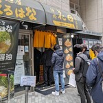 Mendokoro Hanada - 店舗前は何時も行列！