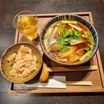 蕎麦 つきのうさぎ - 鴨南蛮蕎麦