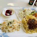 マリンブルー - 料理写真:ランチB ミートソースとエビピラフ