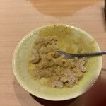 北の華 はやし - 肝ソースにシャリを入れて。普通のご飯でも良いかと思いますがシャリの酸味が相まって旨し