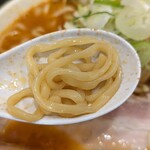 食堂 はせ川 - 東京製麺の中太麺