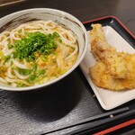 松製麺所 - かけ大　とり天　ちくわ天