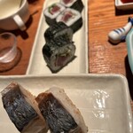 大黒堂 - かつおの巻き寿司と焼きサバの握り