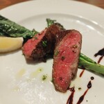 라 키아베 - 신슈 소고기와 케일, 브로콜리를 조합한... 이름을 잊어버린, 뭐라고 하던 채소, 웃음. 고기의 구이 정도가 최고입니다!