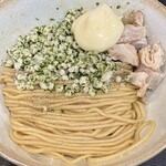 Nibo shiramen semmonte mmenya hare - あおさの和え玉(半麺)@200円