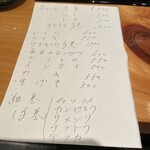 幸寿し - 本日の裏メニュー。