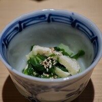 鮨処 やまと - しろ菜と京揚げのお浸し