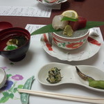 日本料理柏木 - ３０００円のコース　食べかけ