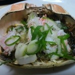 漁火 - 蟹の甲羅焼き かに味噌