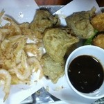 漁火 - 白えび唐揚げ すり身揚げ 牡蠣フライ