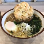 そばの神田 東一屋 - アサソバビンボー！　
      朝そば＋えびかき揚げ！　