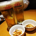 まるごと北海道花の舞 - 生ビールで、一年お疲れ様♪