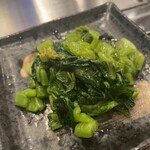 Hiroshima Fuu Okonomiyaki Momijiya - 広島菜 480円　意外な味にビックリ！