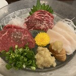 馬肉バル 新三よし - さくら刺3種盛S　1650円