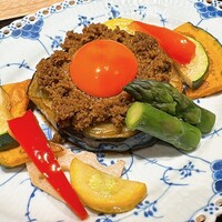 個室和食 肉割烹 吟次郎 品川駅前店 - 米茄子ステーキ　坦々肉味噌