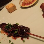 備長炭ステーキ炉　Sakai - 玉子焼きと土手煮串