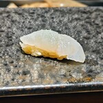 寿司 蒼 - ヒラメwith塩レモン(⁠✿⁠ ⁠♡⁠‿⁠♡⁠)