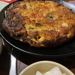 韓国家庭料理 扶餘 - チヂミは厚いです。