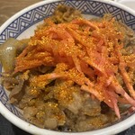 吉野家 - 紅生姜と七味たっぷり牛丼並