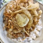 ゆで太郎 もつ次郎 - セットのかき揚げ丼