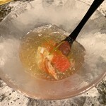 肉の匠 将泰庵 - 将泰庵 特別コース(13品)  10890円
      ［前菜］ずわい蟹と帆立とグレープフルーツのジュレ