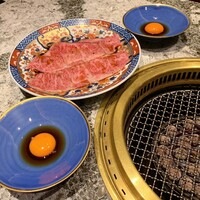 肉の匠 将泰庵  船橋本店 - 将泰庵 特別コース(13品)  10890円
                    ［銚焼］サーロインのすき焼き（生卵付）