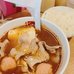 Goo TAN - 豆腐、エビ団子、ワンタン、豚肉の4品とライス