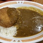 カレーショップ C＆C - ④2023.12.28 プレーンカレー辛口(10ポイント)+メンチカツ(150円)