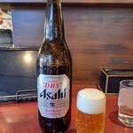中華食房 石狩 - もちろんビールも。大瓶とは嬉しい。