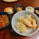 天手古舞 - そば＋天丼（1300円）